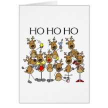 Team of Reindeer Greeting Card