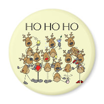 Team of Reindeer Tshirts and Gifts Magnets