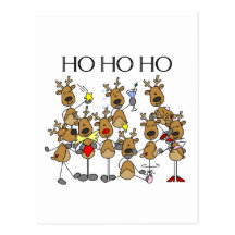 Team of Reindeer Tshirts and Gifts Postcard