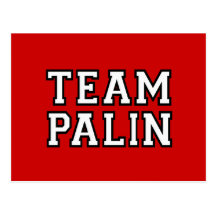 TEAM PALIN Collegiate (black white) Postcards