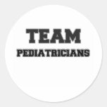 Team Pediatricians Round Stickers