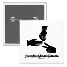 Team Rock Paper Scissors (Hand Game) Button