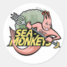 Team Sea-Monkeys Round Stickers