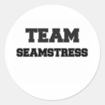 Team Seamstress Round Stickers