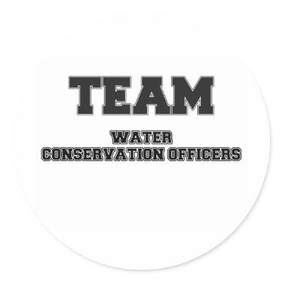 Team Water Conservation Officers Round Sticker by jobshirt