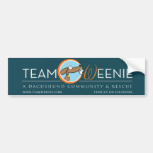 Team Weenie Dachshund Rescue Bumper Stickers