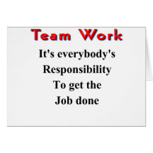 Team work card