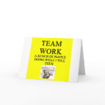 team work joke greeting cards