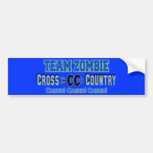 Team Zombie Cross Country Cardio Design Bumper Sticker