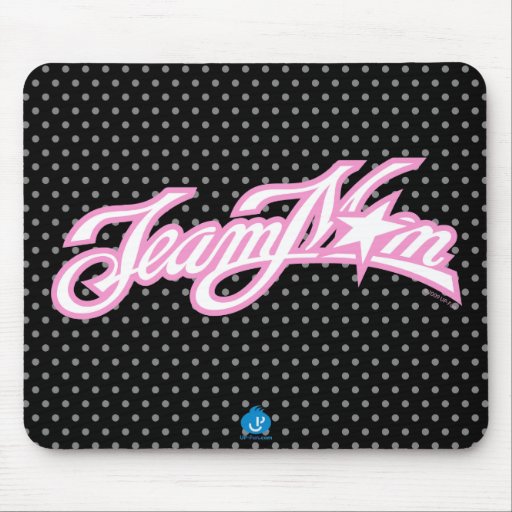 TeamMom Pink Logo with Black Dots #1 Mouse Pad
