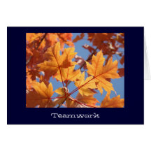 Teamwork Cards Motivational Thanks Autumn