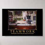 Teamwork Desk Kitty Mini Poster