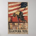Teamwork Wins posters