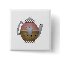 Teapot Pinback Buttons