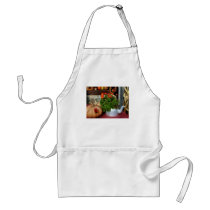 Teapot Filled With Geraniums Apron