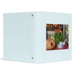 Teapot Filled With Geraniums Vinyl Binders