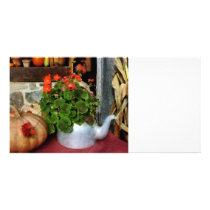 Teapot Filled With Geraniums