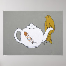 Teapot Perch Print