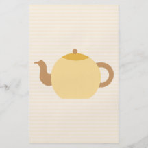 Teapot Picture in Neutral Colours. Full Color Flyer