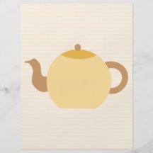 Teapot Picture in Neutral Colours. Flyer Design