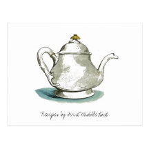 Teapot Recipe Card Post Cards