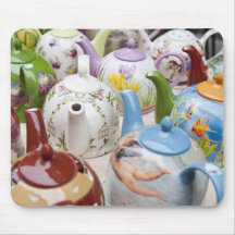Teapots on sale in Leipzig, Germany Mousepad