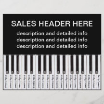 Tear-Off Advertising Flyer Personalized Keyboard