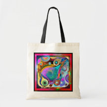 Teardrop Universe Vivid Tote Canvas Bags