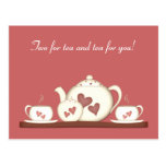 Teaset romantique cartes postales