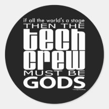 Tech Crew Gods Round Sticker