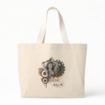 Tech noir pulp steampunk dame canvas bags