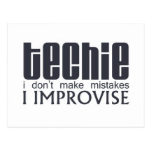 Techie Improvise Post Card