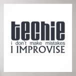 Techie Improvise posters