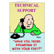technical support pounding fist card