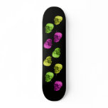 Technicolor Skulls Custom Skateboard