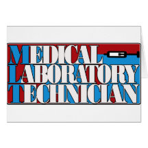 TECHNO BLEUE ROUGE MÉDICALE DE TECHNICIEN DE LABOR CARTE DE VŒUX