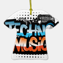 Techno Music Christmas Tree Ornaments