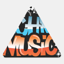 Techno Music Triangle Sticker