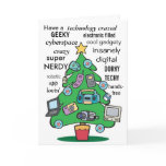technology digital geeky christmas cards