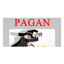 technology pagan joke photo card