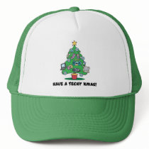techy electronics chrismas tree mesh hat