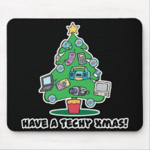 techy electronics chrismas tree mouse pads