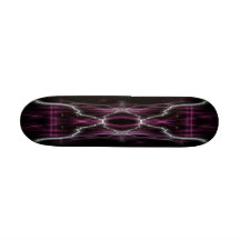 techy purple lightning skateboard - Customized