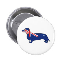 Teckel australien de drapeau badges avec agrafe