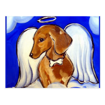 Teckel d'ange cartes postales
