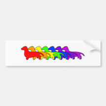 Teckel d'arc-en-ciel adhésifs pour voiture