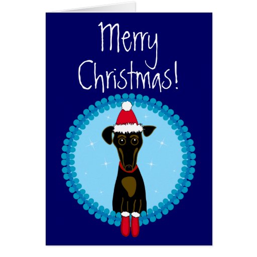 Teckel de Joyeux Noël Carte De Vœux