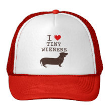 Teckel minuscule de saucisse d'amour drôle d'I Casquette