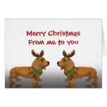Teckels de Joyeux Noël Carte De Vœux