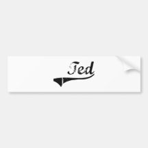 Ted Classic Style Name Bumper Stickers
